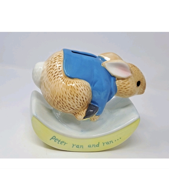Gund Peter Rabbit Ceramic Rocking Bank - NIB - Picture 4 of 7